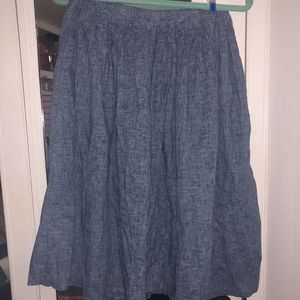 Linen Blue Skirt